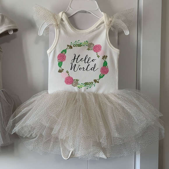 Two OLIVIA ROSE baby girl's bodysuit tutu dresses - Picture 2 of 6